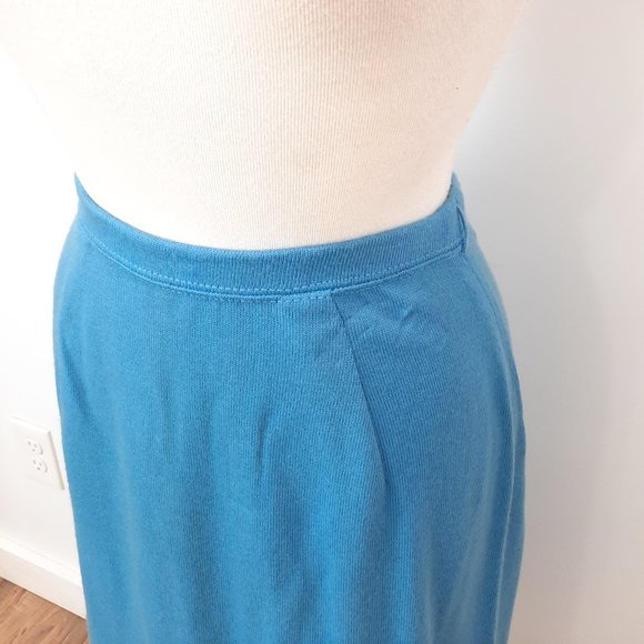 Vtg 70s blue knit midi skirt - Jantzen brand - Picture 5 of 9